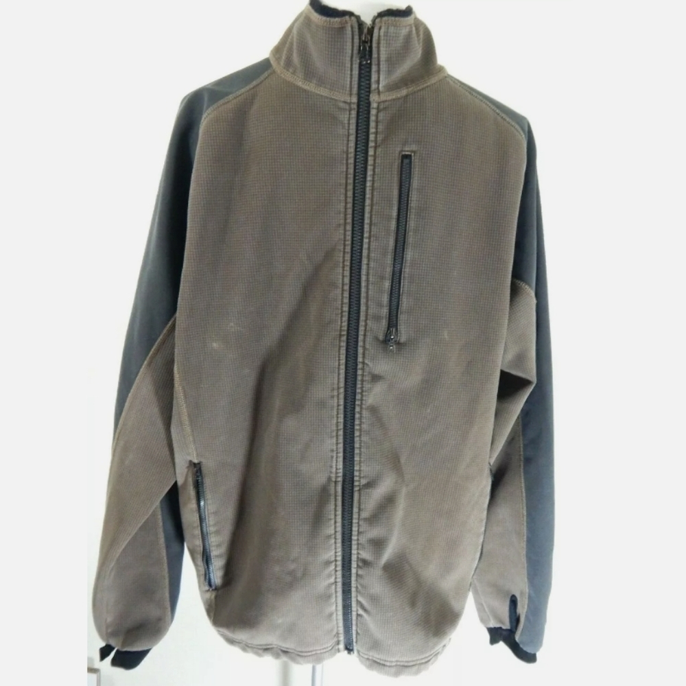 Kuhl Men's Black Brown Fleece Lined Softshell Jacket